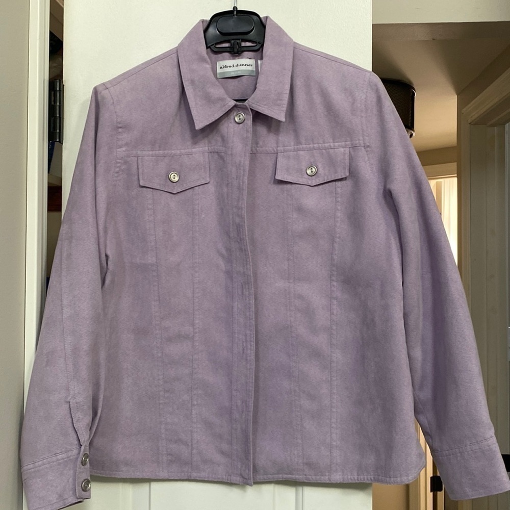 Alfred Dunner Faux Suede Jacket  Sz 10 Petite